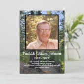 Quote Foto Pine Tree Forest Achtergrond Begrafenis Programma (Staand voorkant)