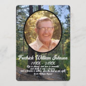 Quote Foto Pine Tree Forest Background Memorial Programma (Voorkant)