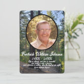 Quote Foto Pine Tree Forest Background Memorial Programma (Staand voorkant)