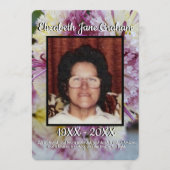 Quote Foto Spider Mums Bloemen Achtergrond Begrafe Programma (Voorkant)