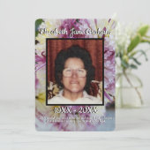 Quote Foto Spider Mums Bloemen Achtergrond Begrafe Programma (Staand voorkant)