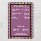 Quote Foto Spider Mums Bloemen Achtergrond Begrafe Programma (Achterkant)