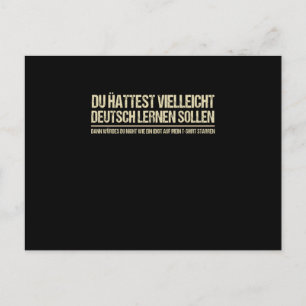 Quote-Funny German Speaker Deutschland Quote Uitnodiging Briefkaart