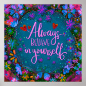  Quote Geloof in jezelf Inspirativiteit Poster (Voorkant)