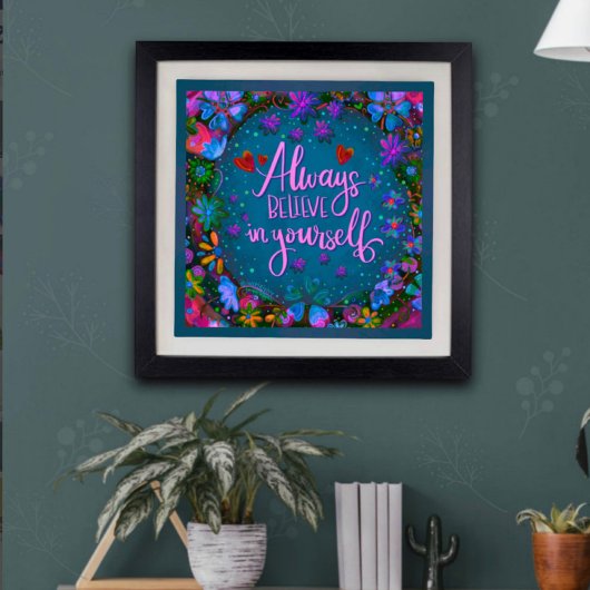  Quote Geloof in jezelf Inspirativiteit Poster