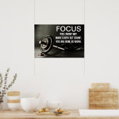 Quote Gym Barbell Workout Motivation Poster (Keuken)