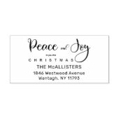 Quote Holly Whimsical Script Address Peace & Joy Rubberstempel (Afrduk)