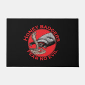quote Honey Badger badass Deurmat (Voorkant)