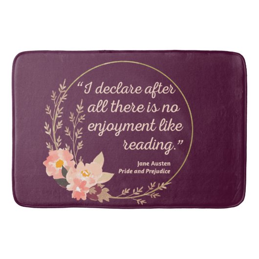 Quote III - Pride and Prejudice - Stijl Badmat (Voorkant)