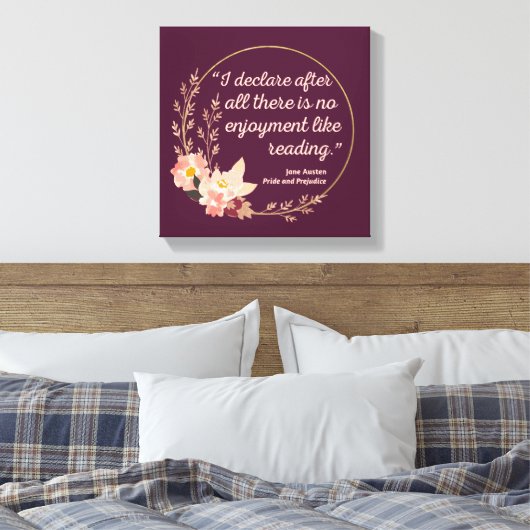 Quote III - Pride and Prejudice - Stijl Canvas Afdruk (Insitu (Slaapkamer))