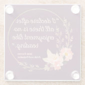Quote III - Pride and Prejudice - Stijl Glazen Onderzetter (Achterkant)