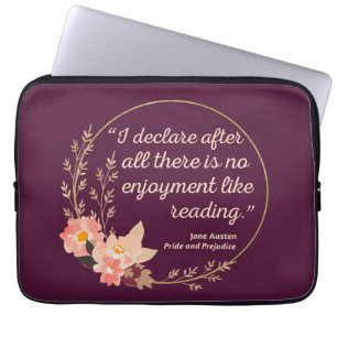 Quote III - Pride and Prejudice - Stijl Laptop Sleeve