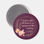Quote III - Pride and Prejudice - Stijl Magneet (Voorkant / Achterkant)