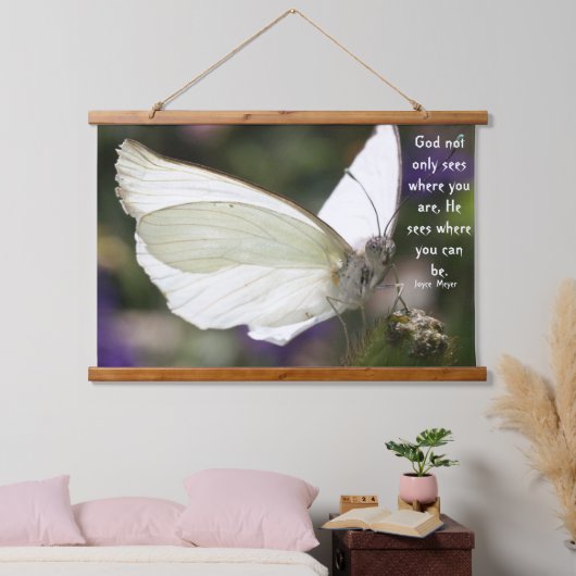 Quote Inspirerend vlindermuur opknoping Hangend Wandkleed (Slaapkamer)