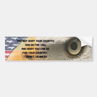QUOTE KENNEDY - VRAAG NIET WAT UW LAND KAN DOEN BUMPERSTICKER
