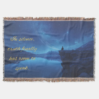 Quote of Silience Throw Blanket Deken