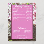 Quote Peach Bloeiende Boom Achtergrond Begrafenis Programma (Achterkant)