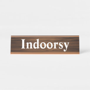 Quote Quote Quote Indoorsy Funny Retro Wood Grain Bureau Naambordje