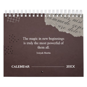 Quote Scrapbook stijl 2025  Kalender