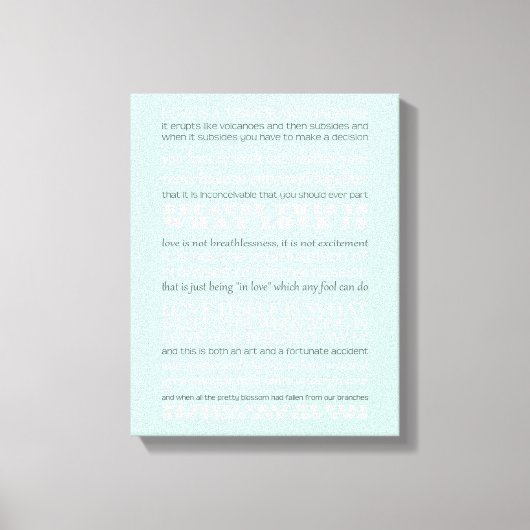 Quote van "Captain Corelli's Mandolin" Canvas Afdruk (Voorkant)