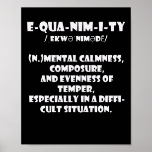 Quote van de Definitie van de gelijke betekenis Poster