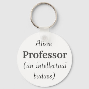 Quote voor aangepaste naam Professor Intellectual Sleutelhanger
