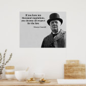 Quote voor Churchill Regulations Poster (Keuken)