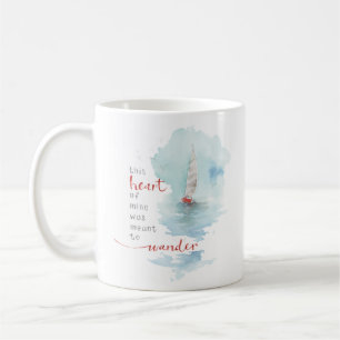 Quote voor Tranquil Sailboat Waterverf Koffiemok