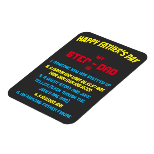 Quote voor vaderdag Stap Pap Magneet (Linkerzijde)