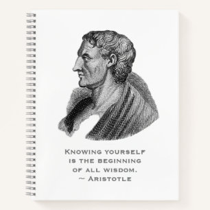 Quote Zelf Filosoof Aristoteles kennen Notitieboek
