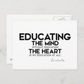 QUOTES: Aristoteles: De geest, het hart opvoeden Briefkaart (Voorkant / Achterkant)
