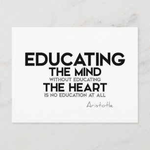 QUOTES: Aristoteles: De geest, het hart opvoeden Briefkaart