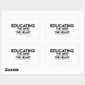 QUOTES: Aristoteles: De geest, het hart opvoeden Rechthoekige Sticker (Vel)