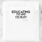 QUOTES: Aristoteles: De geest, het hart opvoeden Rechthoekige Sticker (Tas)