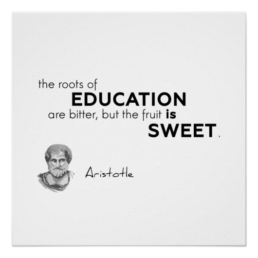 QUOTES: Aristoteles: Onderwijs Perfect Poster (Voorkant)