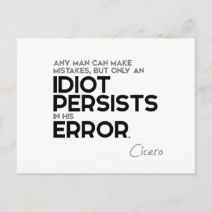 QUOTES: Cicero: Fouten maken Briefkaart