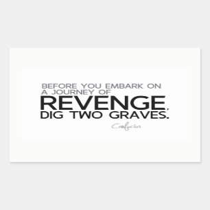 QUOTES: Confucius: Reis van wraak Rechthoekige Sticker