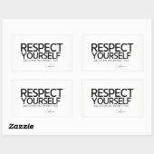 QUOTES: Confucius: Respecteer jezelf Rechthoekige Sticker (Vel)