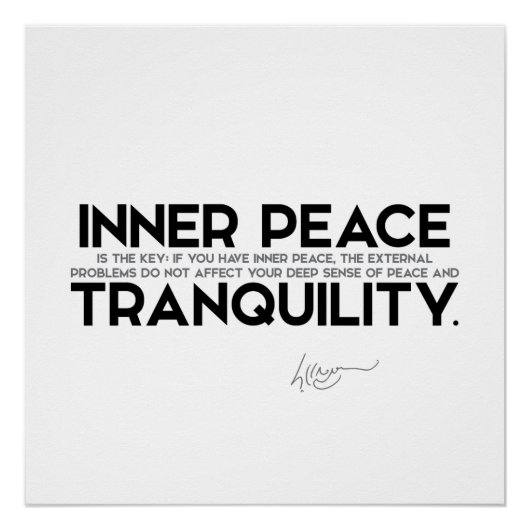 QUOTES: Dalai Lama - Inner Peace Perfect Poster (Voorkant)