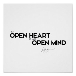 QUOTES: Dalai Lama - Open hart, open geest Perfect Poster