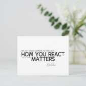 QUOTES: Epictetus: hoe u reageert Briefkaart (Staand voorkant)