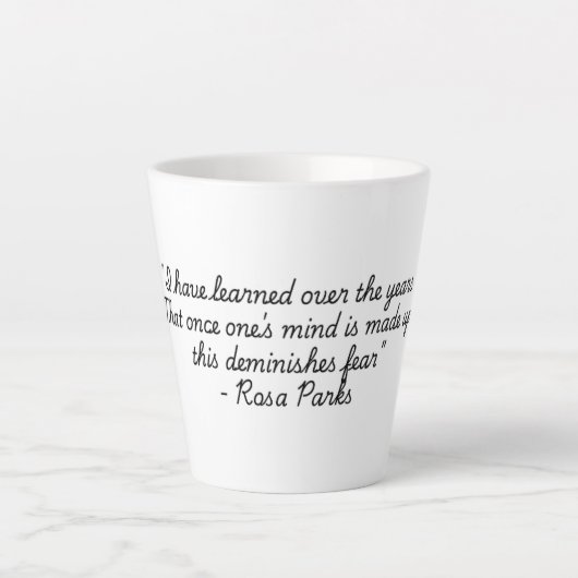 "Quotes for Life" Collectie Ross Parks Latte Mok (Voorkant)