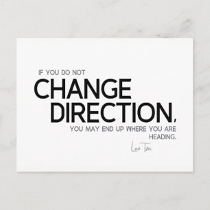 QUOTES: Lao Tzu: Verander richting Briefkaart