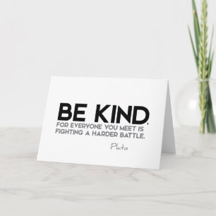 QUOTES: Plato: Wees aardig Kaart