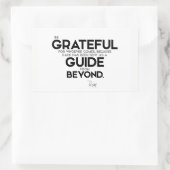 QUOTES: Rumi: Gids van buiten Rechthoekige Sticker (Tas)