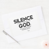QUOTES: Rumi: Stilte: Taal van God Rechthoekige Sticker (Envelop)
