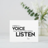 QUOTES: Rumi: Voice, listen Briefkaart (Staand voorkant)
