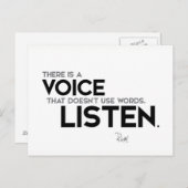 QUOTES: Rumi: Voice, listen Briefkaart (Voorkant / Achterkant)