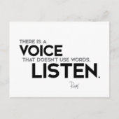 QUOTES: Rumi: Voice, listen Briefkaart (Voorkant)
