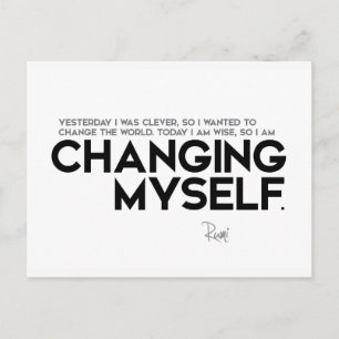 QUOTES: Rumi: Zelf veranderen Briefkaart